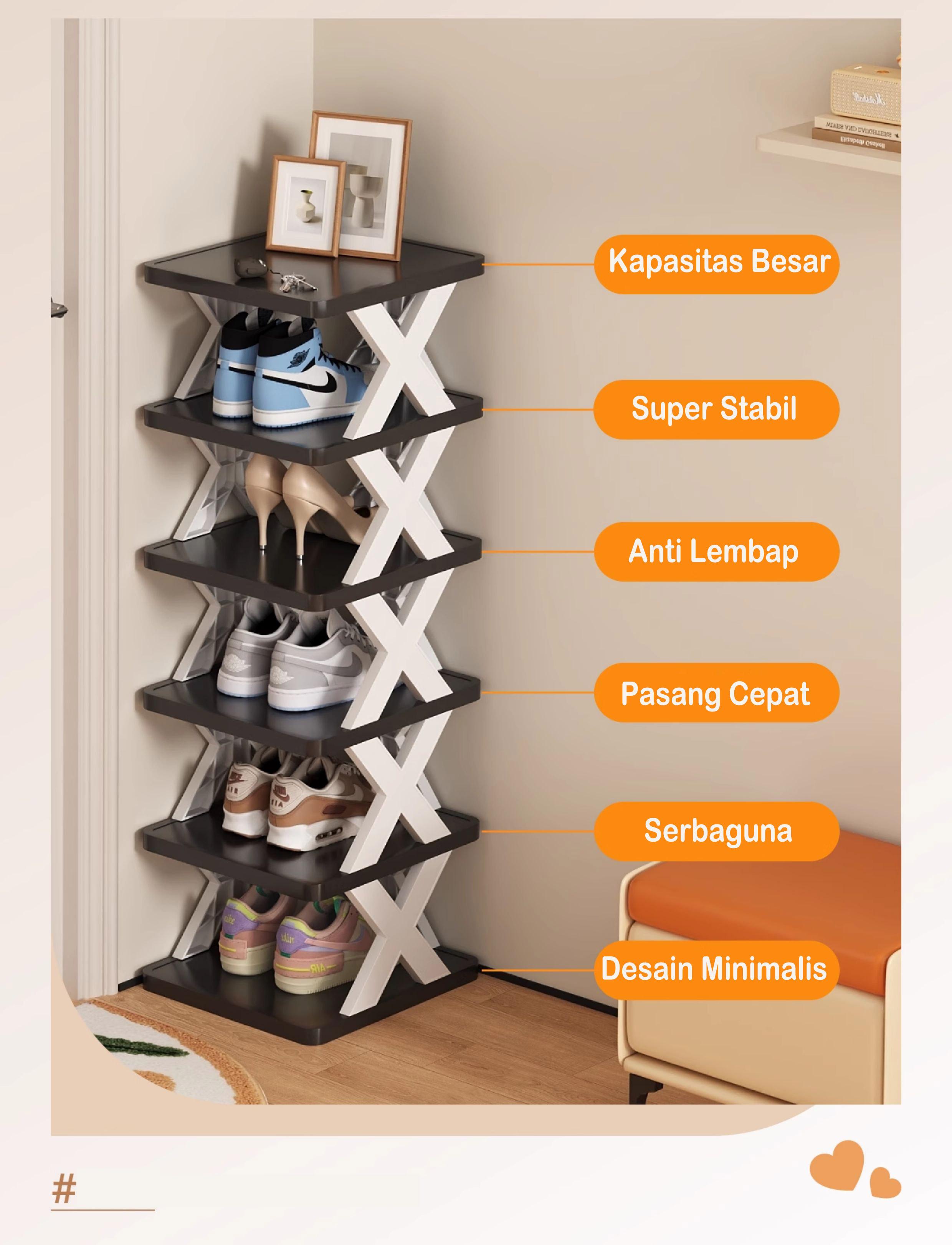 LIVO HOME Rak Sepatu X 7/9 Susun Livo Home Viral Zigzag Material Plastik PP Ringan & Kokoh Pilihan 4-9 Tingkat Mudah Dipasang Gratis Ongkir LIVO HOME Rak Sepatu X 7/9 Susun Livo Home Viral Zigzag Material Plastik PP Ringan & Kokoh Pilihan 4-9 Tingkat Mudah Dipasang Gratis Ongkir