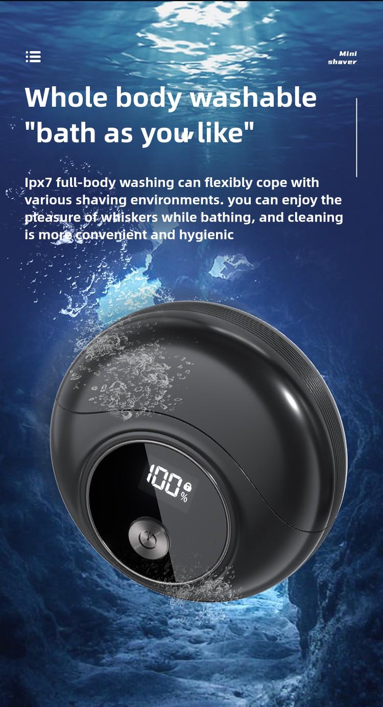 Product Introduction of Mini Electric Shaver - Portable USB Rechargeable Waterproof Razor for Men with LED Display Comfort 12