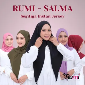 Rumi - SALMA Jilbab Segitiga Instan Jersey Hijab Oval Kerudung Segiempat Simpel Muslim Wanita Syari