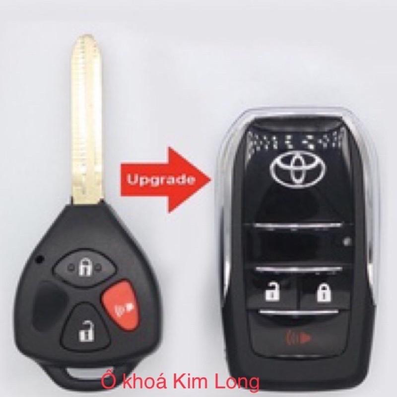 Chìa khoá độ gập theo chìa zin xe INNOVA FORTUNER 3 nút