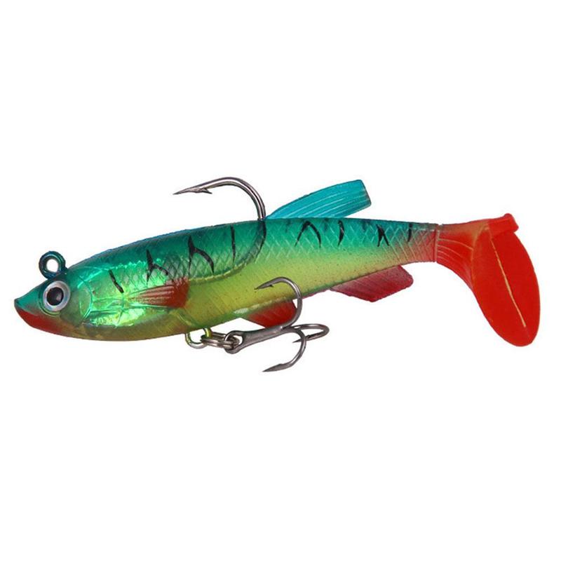 Product Introduction of T Tail Soft Bait Package Lead Fishing Bait Fake Bait Set 7 5cm 12g Bionic Double Hook Lure For B1O7 25