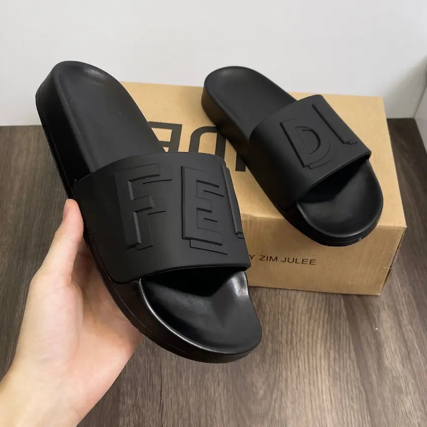Dép nam quai ngang đế dày FENNDi24 bản hot trend - Dép lê nam nữ mùhè thoải mái Slipper DéP Nhung Đế Bằng Nhung Đế Bằng Nhung Đế Bằng