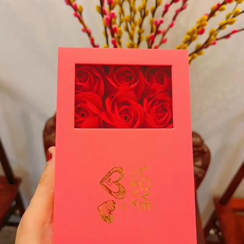 Hộp hoa hồng tình yêu dùng đựng trang sức vàng bạc, Bạc LoPa 2