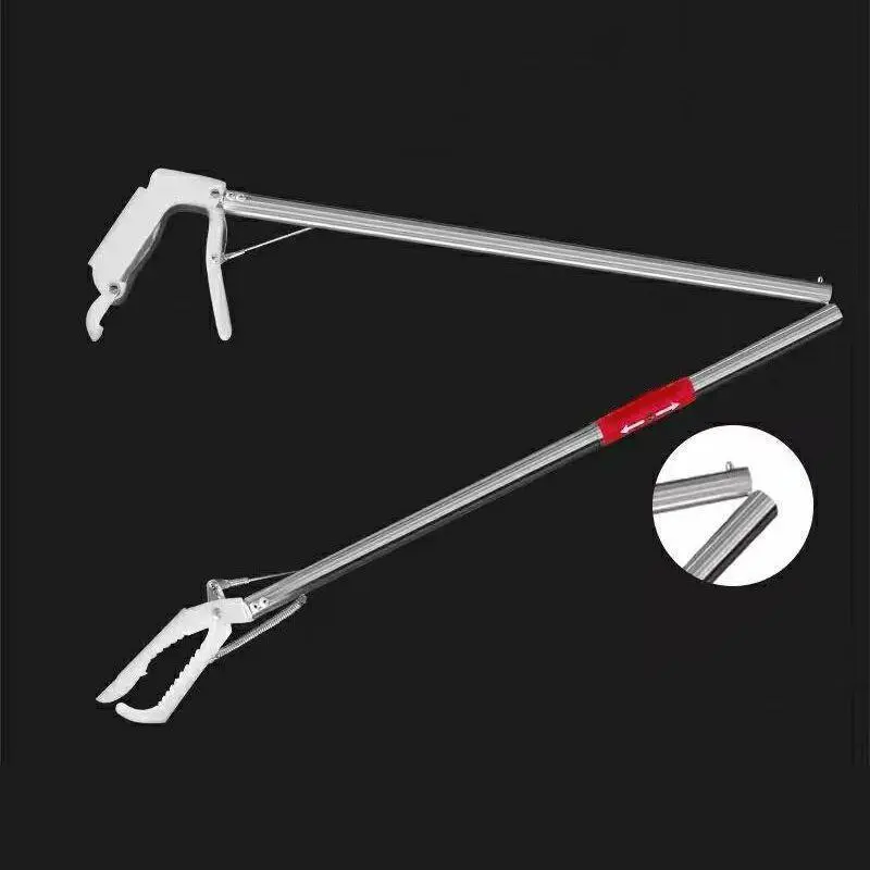 Snake Tongs Stainless Steel 150CM - Alat Penangkap Ular & Sampah, Dilipat Ringkas + Pegas Karet Anti Karat 7