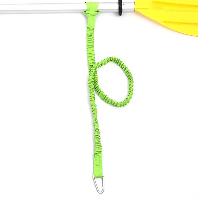 Product Introduction of 1PC Elastic Kayak Paddle Leash Fishing Rod Leash Stretchable Coiled Lanyard Leash Safety Rope Carabiner Rowing Boats Accessories 14