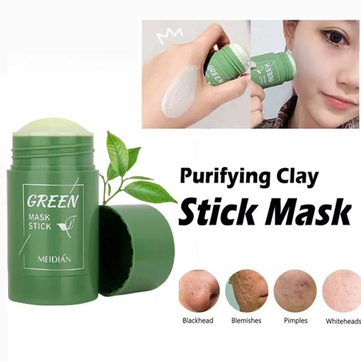 Meidian Green Mask Stick Clay Cleansing Green Tea Nicor Penghilang Komedo Masker Semua Jenis Kulit Original Aman