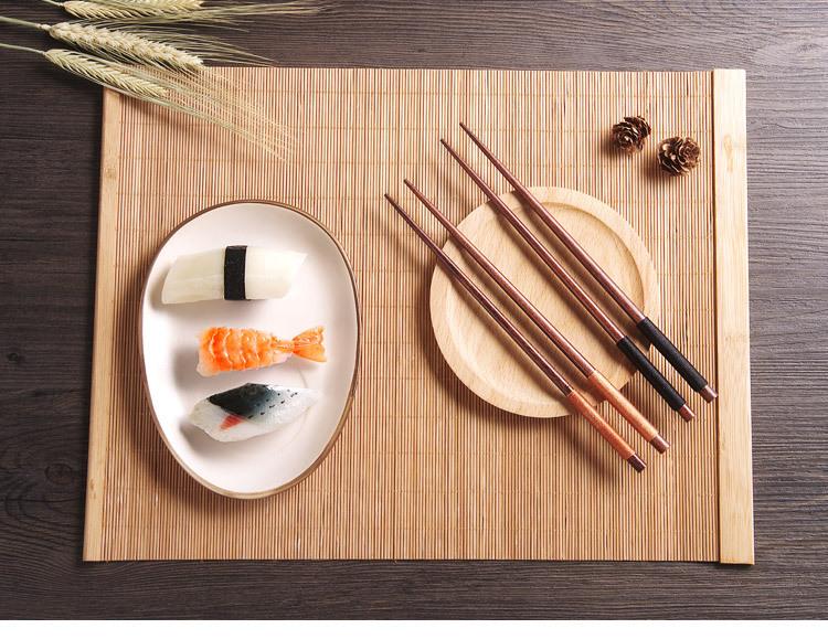 Product Introduction of 5 Pcs/set Wooden Chopsticks with Tangled Threads Beech Wood Pointed Chopsticks Anti Rolling Red Sandalwood Wooden Bamboo Chopsticks Eating Ware Chop Sticks with String Wood Teableware 1 Pair Set 7