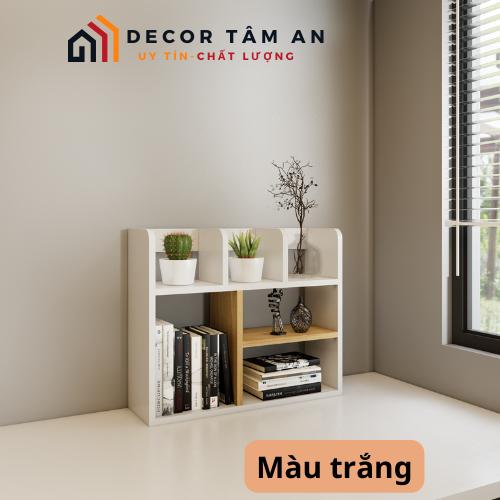 Product Introduction of Kệ sách để bàn làm việc, bàn học TÂM AN giá đựng sách gỗ giá tài liệu, để đồ decor trang trí gỗ MDF - Dài 60cm x Cao 50cm x Rộng 18cm 36