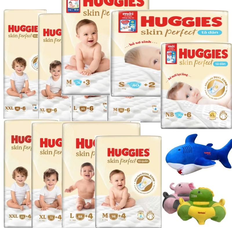 Cộng miếng Tã quần dán Huggies S80 M76 L68 XL60 XXL54 Nb70 s54 M70 L60 XL52 XXL48