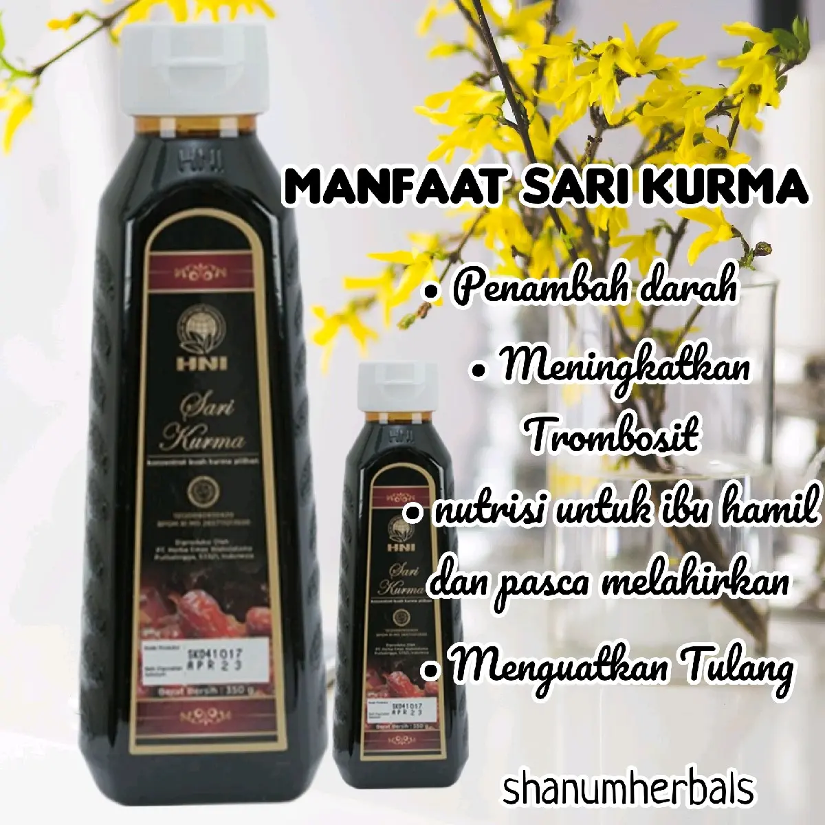 Sari Kurma HNI HPAI Penambah darah Organik Anak Dewasa