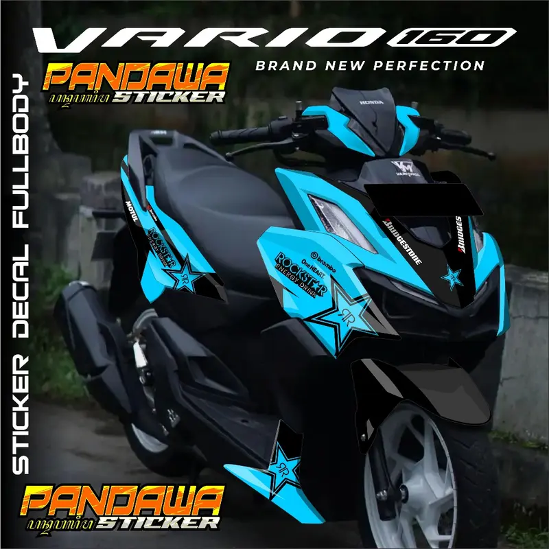 Decal sticker vario 160 fullbody variasi rockstar terbaru 2023  Stiker Vario 160 Pw- 46 8