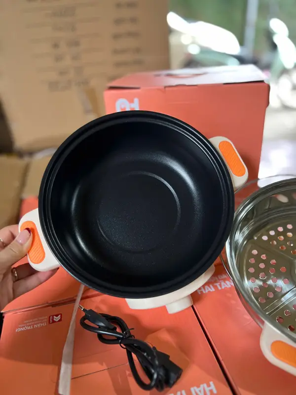 E39_NỒI ĐIỆN ĐA NĂNG 2 TẦNG , DUNG TÍCH 2L CHỐNG DÍNH 3