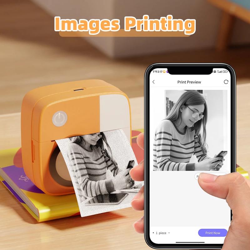 Product Introduction of Mini Printer Portable Label Sticker Thermal Printer Self-adhesive Color Paper Photo Wireless Bluetooth Printing For Phones Print 2