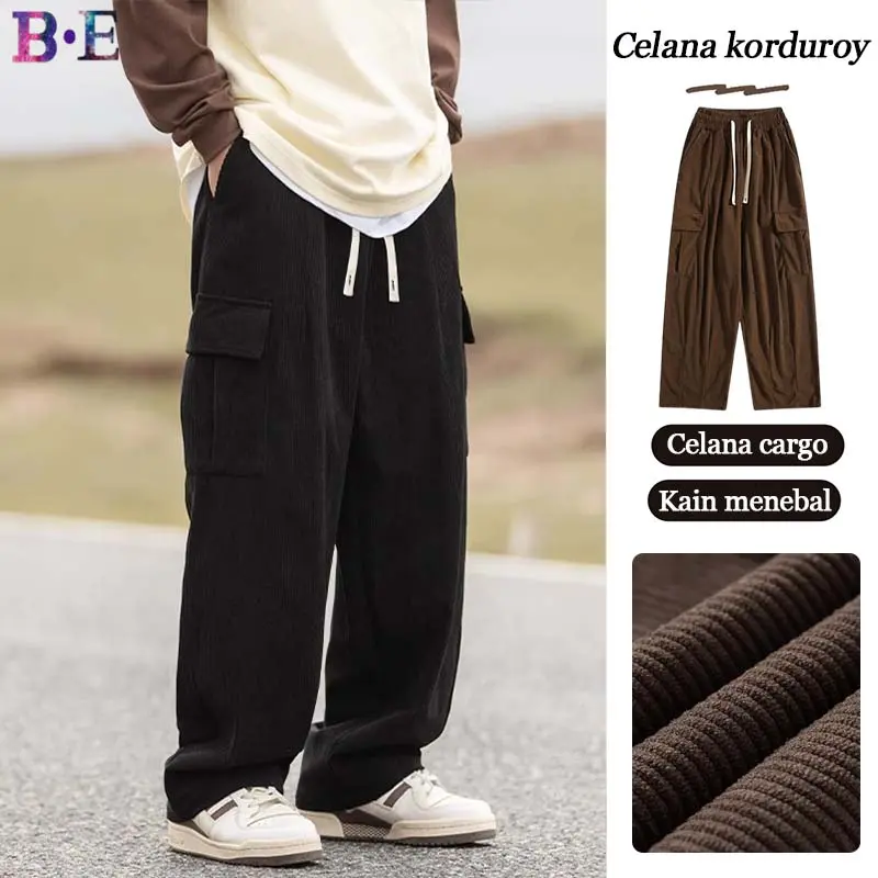 celana korduroy pria unisex cargo pants corduroy celana oversize pria wide leg pants premium celana cargo corduroy pria korean style celana olahraga pria hitam polos celana kulot pria celana santai kargo celana joger pria sweatpants loose celana kasual