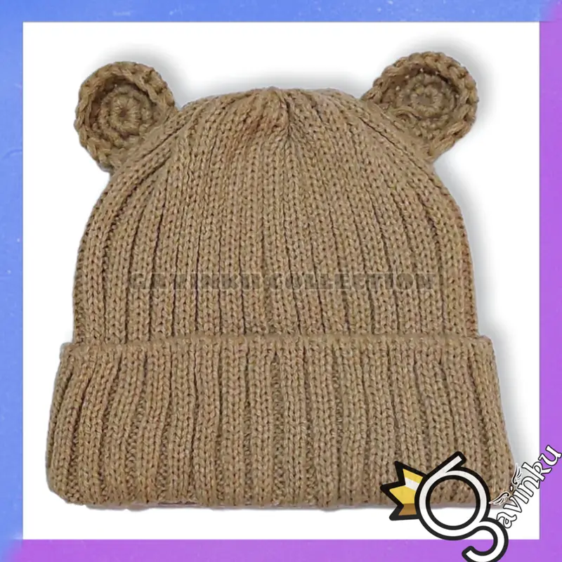 Topi Kupluk Anak Dan Bayi Laki Laki Perempuan Umur 3 6 12 bulan 1 2 Tahun Model Telinga Rajut Jeri Lipat Murah Beanie Hat Usia Baru Lahir Newborn Gaul Keren Model Baru Kekinian Korea Ketu Koplok Topu Kerpus Kuplok Eats Cap 6