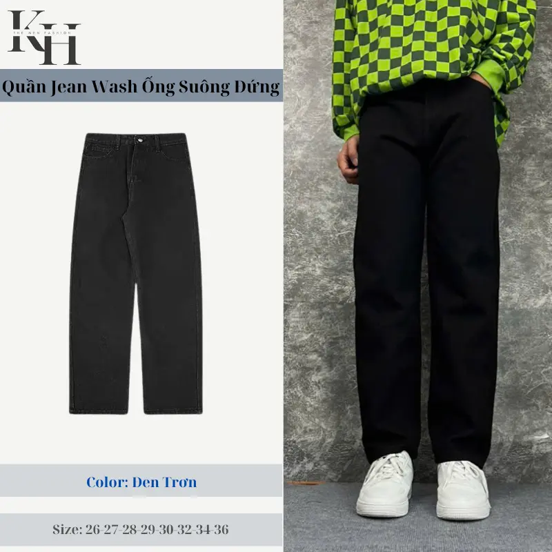 [ DEAL MỞ BÁN TẾT ] Quần Jean Nam Ống Suông Rộng Denim - Quần Jean Form Regular Nam Menswear pants