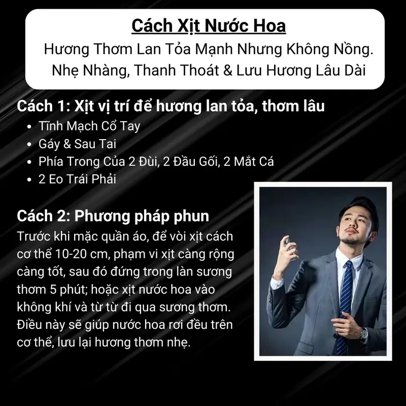 Nước hoa nam thơm lâu hương nhẹ nhàng nam tính Saugace 100ml dầu thơm nam cao cấp NH162 Perfume Cosmetic Xịt Thơm Tinh Dầu 7