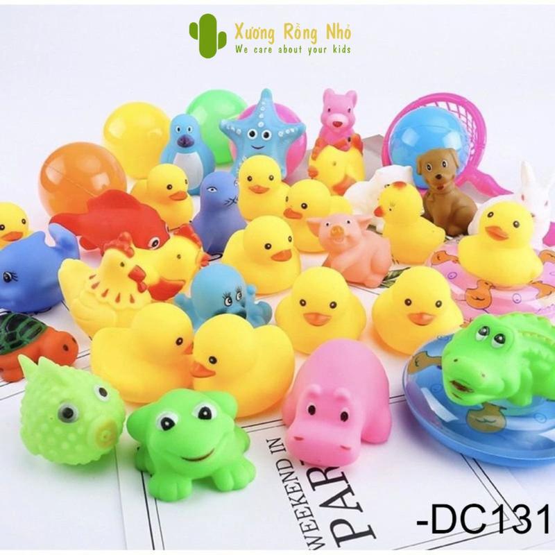 Túi 12 Con Thú Bóp Kêu Chút Chít, Đồ Chơi Thả Bồn Tắm Hình Thú Đáng Yêu Cho Bé, Xương Rồng Nhỏ