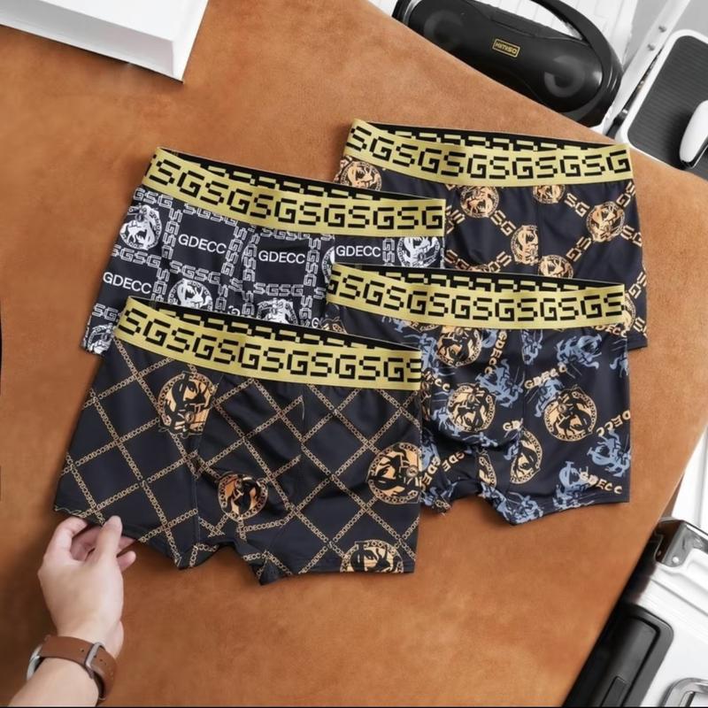 Combo 5 Quần Sịp Đùi Hoàng Gia, Quần Lót Nam Thun Lạnh Co Dãn 4 Chiều Cực Thoáng Mát Quần Boxer, Quần Lót , Quần sịt Nam Menswear