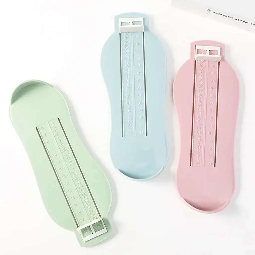 Riddlec Foot Length Ruler No Odor Sliding Baffle Professional Plastic Toddler Foot Ruler Meticulous for Newborn