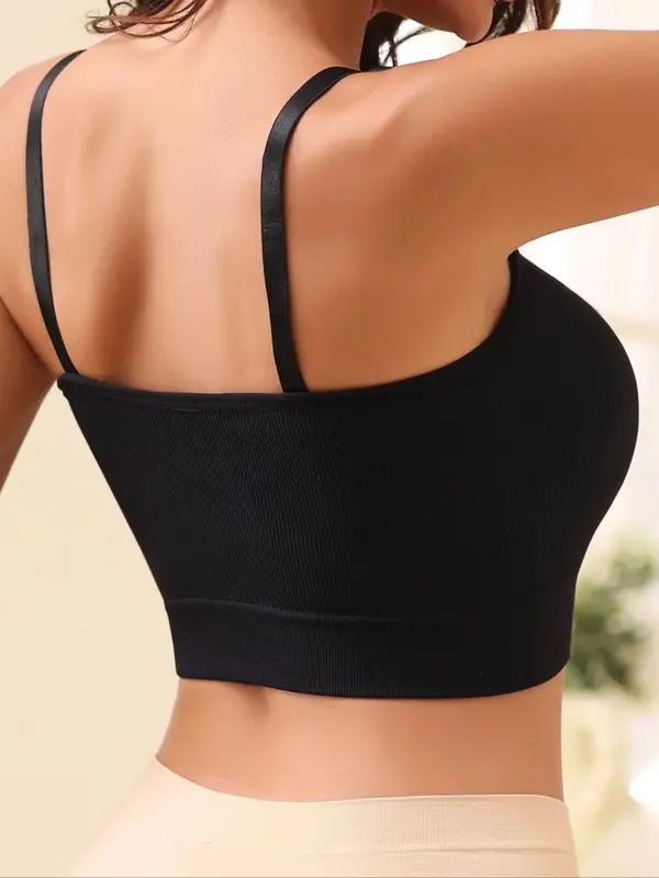 Solid Ribbed Adjustable Strap Wireless Bra, Comfort Maternity Lingerie Bra for Women, Maternity Lingeries for All Seasons, Maternity Clothing, Bra Pack, Womenswear, Sports Bra 7