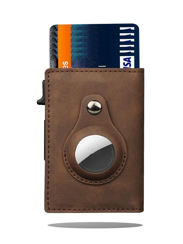 Summer Men's Business Bifold Wallet with Card Slots As Gift for Dad, Plain Color Card Holder, Trendy Wallet for Work & Daily Use 6
