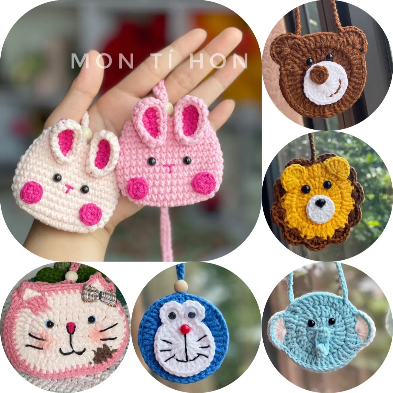 Túi Tỏi Cho Bé Bằng Len Milk cotton an toàn da em bé - Nhiều hình ngộ nghĩnh đựng vừa 1 củ tỏi