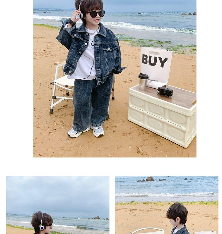 Product Introduction of Bộ Đồ Denim, Cho Bé Trai, Bộ Sưu Tập Mùa Thu 2023 Mới, Đẹp Trai Và Thời Trang, Áo Đẹp Kinh SúC Quần Ống Rộng, Bộ Đồ Hai Mảnh, Thích Hợp Cho Trẻ Em, Thời Trang 13