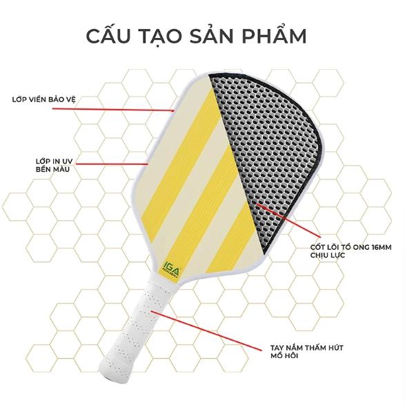 Product Introduction of Vợt Pickleball siêu nhẹ thiết kế kẻ soc nhiều màu lựa chọn - PK01 3