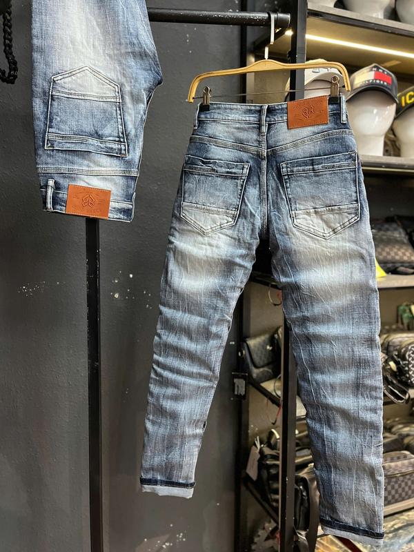 [2 Mẫu Quần Jean Nam Dài JD691-JD8005] Quần JEAN Nam Dài Túi 5 Chỉ Màu & Xanh Bạc Was Thêu Năm Chỉ Trước Túi J3685-J3876 5
