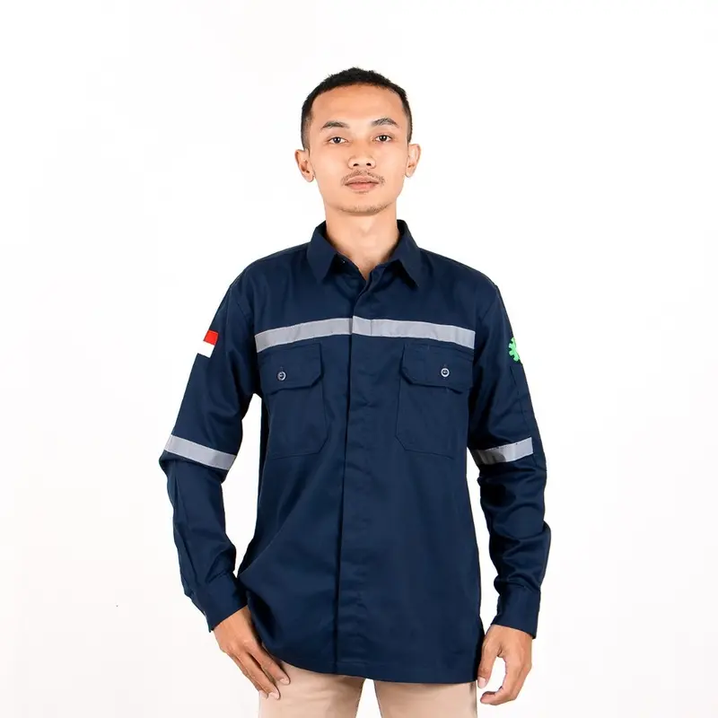 Kemeja Lapangan Baju Safety Lengan Panjang Wearpack Safety Baju Kerja Septi Werpak Atasan Seragam Lapangan Produk Original Mine Safety Apparel MSA PROMO 2