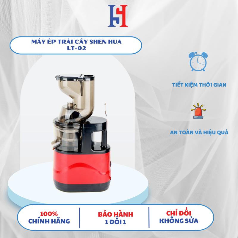 Shen Hua - Máy Ép Chậm (Máy Ép Trái Cây, Rau Củ Quả) LT-02, Công Suất 300W, 2 Đầu Ép, 2 Đầu Ra, Bảo Hành 1 Đổi 1 12 Tháng - Xay Sinh Tố Inox 3