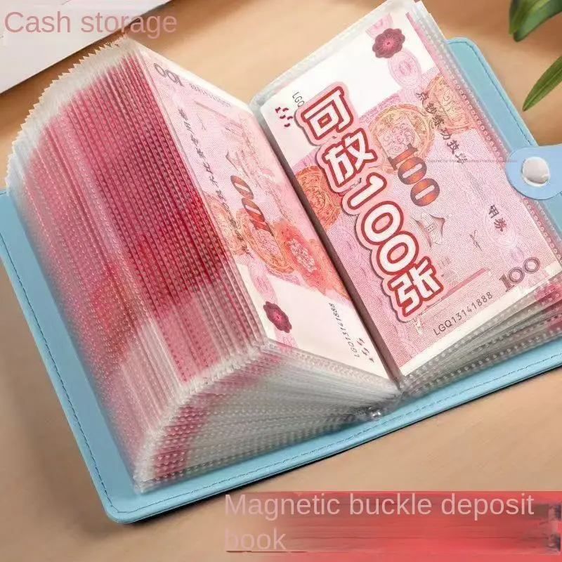 2024 New Cash Savings Book, Wallet, Cash Storage Book, Small Bookkeeping Book, Savings Book, Can Put Money in Paper Currency