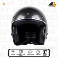 Gambar Helm Bogo List Chrome Gunmetal Glossy Custom - + TOPI PENDEK dari HelmPro Kota Bandung 3 Tokopedia
