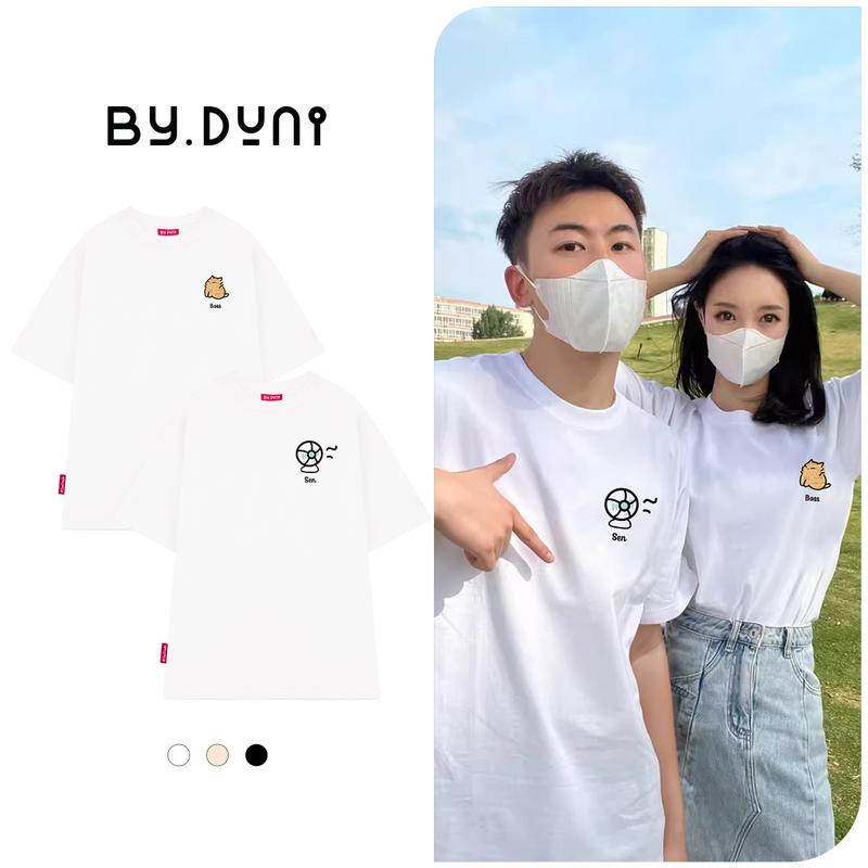  Áo thun cặp đôi BY.DUNI nam nữ form rộng Local Brand unisex áo cặp quà tặng bạn thân vải cotton SEN BOSS FULL BOX 