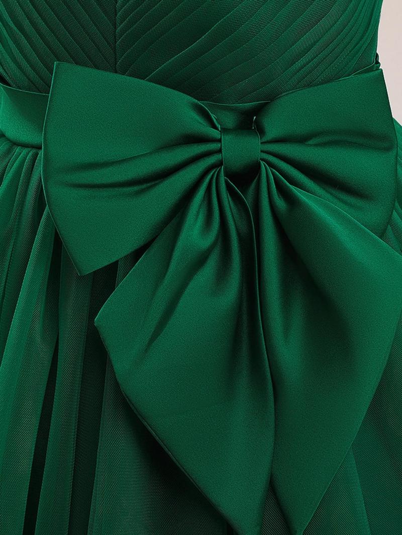 Product Introduction of Girl's Big Bow Decor Sleeveless Sequins Party Dress, Elegant Round Neck Fit & Flare Dress for Wedding Party, Kids Clothes for All Seasons, Girl Clothes 16