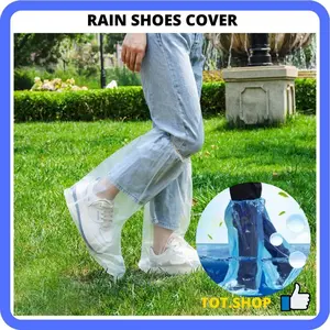 [1 PASANG] Rain Shoes Cover Pelindung Sepatu Anti Air Waterproof Sarung Pelindung Sepatu Karet Silikon Disposable Shoe Cover Plastik Sepatu
