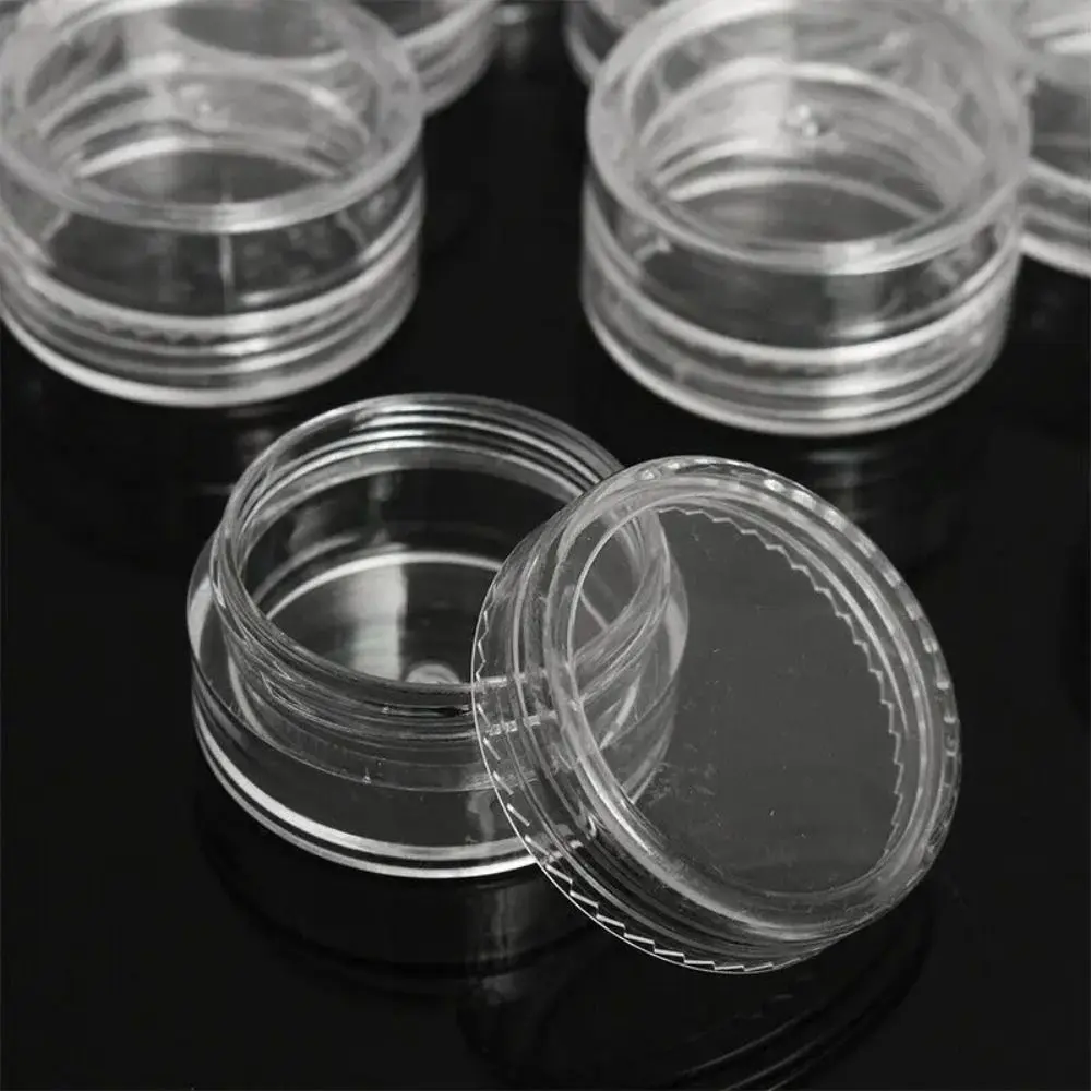 Reusable Transparent Clear Cream Jar Portable Plastic Jewelry Storage Box Roundness Multi-purpose Small Round Jars Women