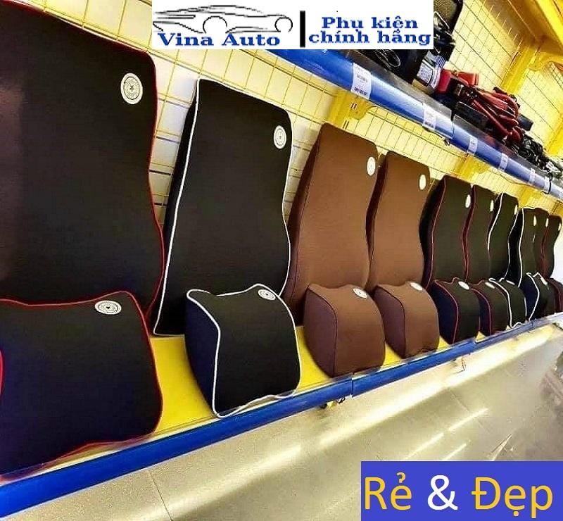 Gối tựa ô tô cao su non, gối tựa đầu và lưng cao su non để ghế ô tô, văn phòng