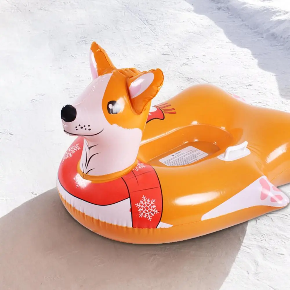 Inflatable Snow Tube Heavy Duty Inflatable Snow Sled Snow Toy for Winter Fun Outdoor Sports Family Activities Skiing Sledding
