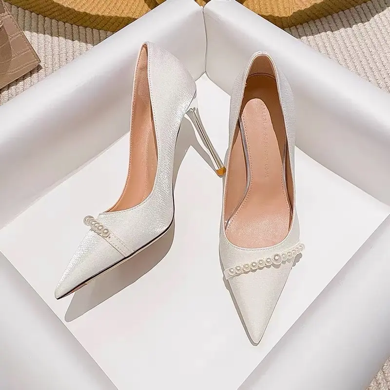 Giày cao gót nữ đi tiệc K1 cao 9p , đính ngọc sang trọng Shoes Len