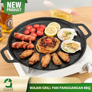 Alat Panggangan BBQ Grill Pan Wajan Pemanggang Serbaguna 30cm 32cm 34cm Dapur  Food Kitchenware