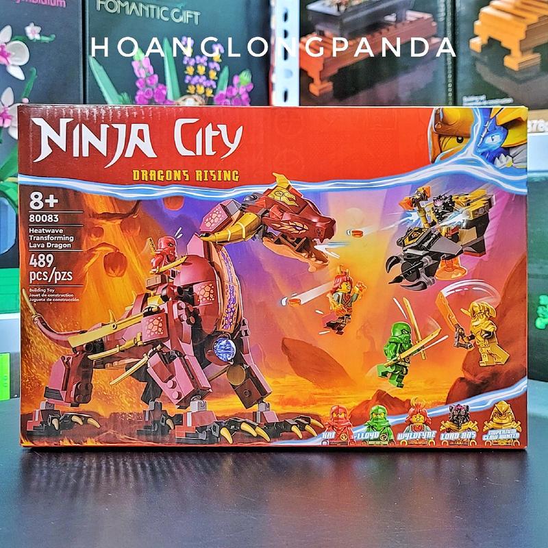 [Ninja] Lắp ráp NINJA CITY 80083 | 71793 Heatwave Transforming Laval Dragon | 489 chi tiết