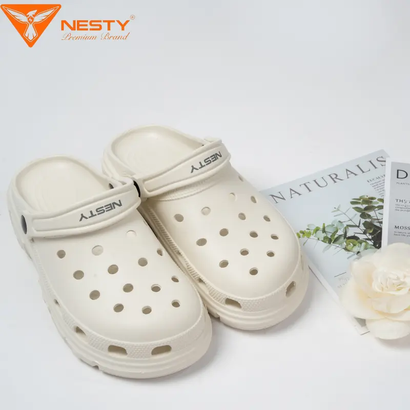 [Tặng Charm Ngẫu Nhiên] - NE01 - Dép Sục Nam Nữ NESTY Kiểu Dáng Basic Chống Trượt Đế Bằng Cao Su 3