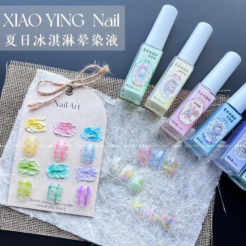  Bộ Set Cồn Loang Pastel 6 Chai Cọ Nét Vẽ Trang Trí Móng T Cho Nữ - Women 