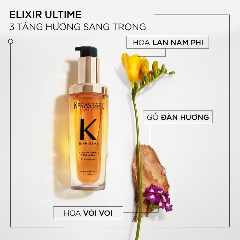Kérastase x Hannah - Tinh dầu dưỡng tóc chắc khỏe Kérastase K Elixir Ultime 75ml - Flash deal 3
