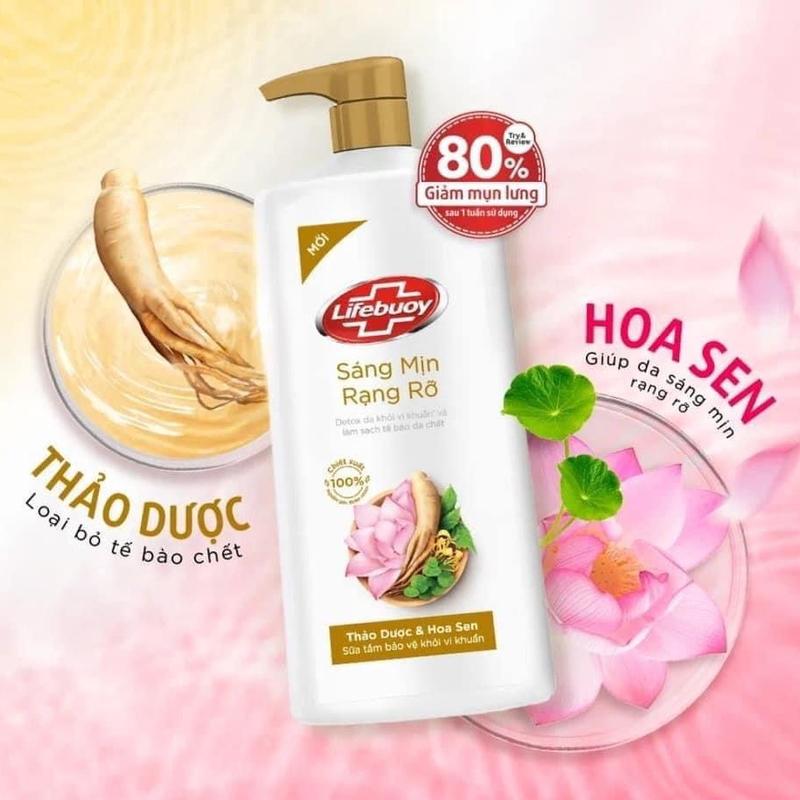 Sữa tắm Lifebuoy Thảo Dược & Hoa Sen 800g - Dưỡng Body Dưỡng Da Body thiên nhiên mới 1