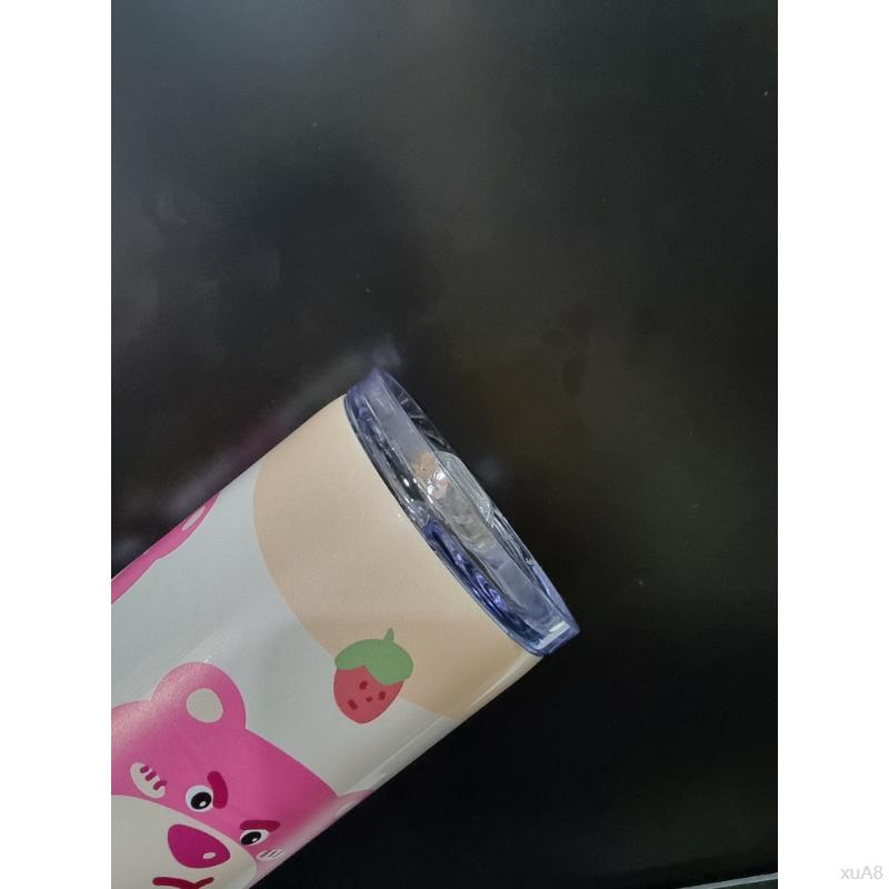 Bình nước thể thao - Nhẹ như lông vũ [Hàng mới về] Nắp Thay Thế Ly Gấu Dâu Lotso 600ml dạng cao, nắp cao cấp, nhựa an toàn cho sức khoẻ 6