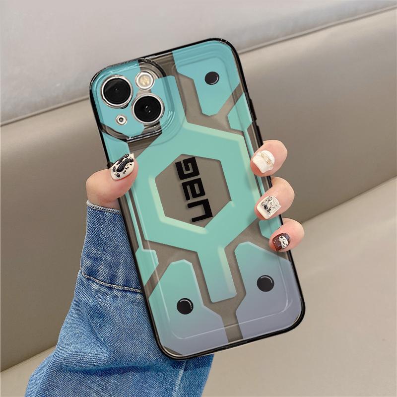 Ốp Lưng IPhone Họa Tiết Khối Màu Gradient Cơ Khí Hợp Xu hướng Thích Hợp Cho iPhone 16 / 15 / 14 / 13 / 12 / 11 Pro Max 7 / 8 Plus XSMAX X XR, ốp Mềm Cao Cấp, Chống Sốc Silicon 7