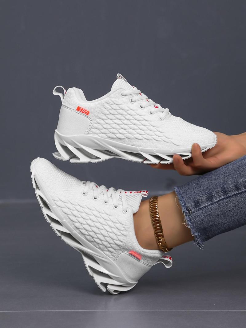 Product Introduction of Women's Fashionable Breathable Mesh Sneakers, Casual Comfortable Sports Running Shoes, All-match Round Toe Lace Up Low Top Sneakers for Daily Wear 6